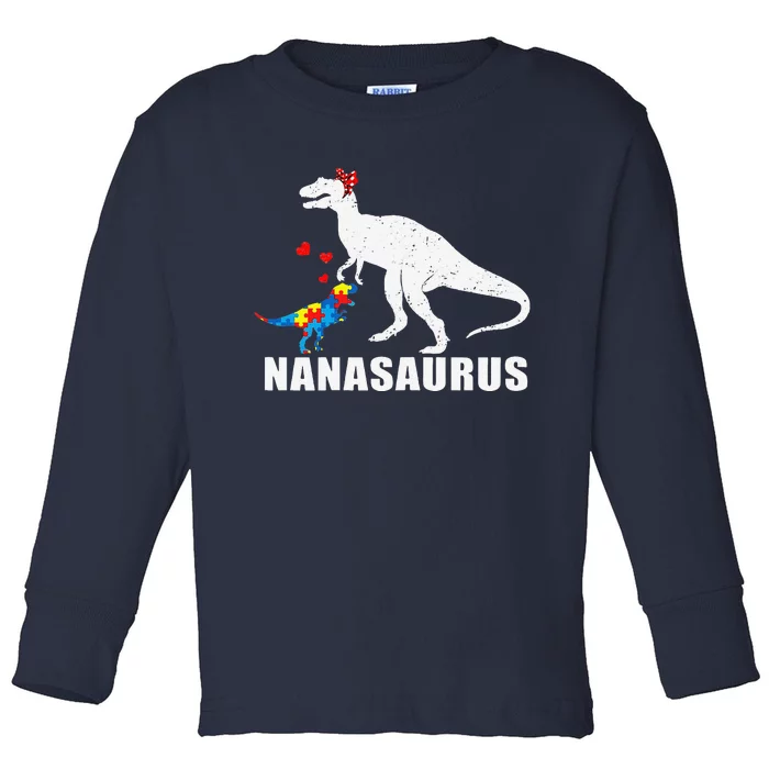 Nanasaurus Autism Awareness Autism Mother's Day Toddler Long Sleeve Shirt