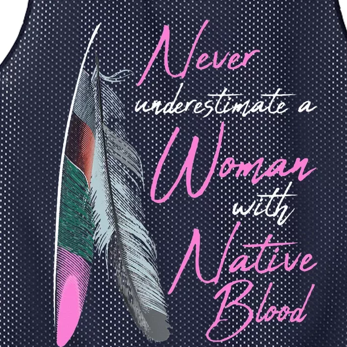 Native American A Woman With Native Blood American Mesh Reversible Basketball Jersey Tank