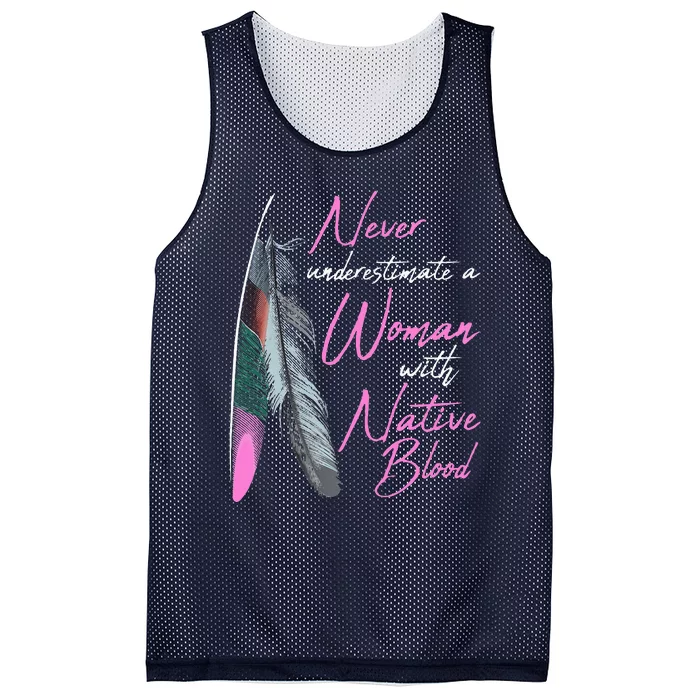 Native American A Woman With Native Blood American Mesh Reversible Basketball Jersey Tank