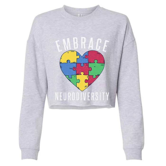 Neurodiversity Autism Awareness Hyperactivity Disorder Cropped Pullover Crew