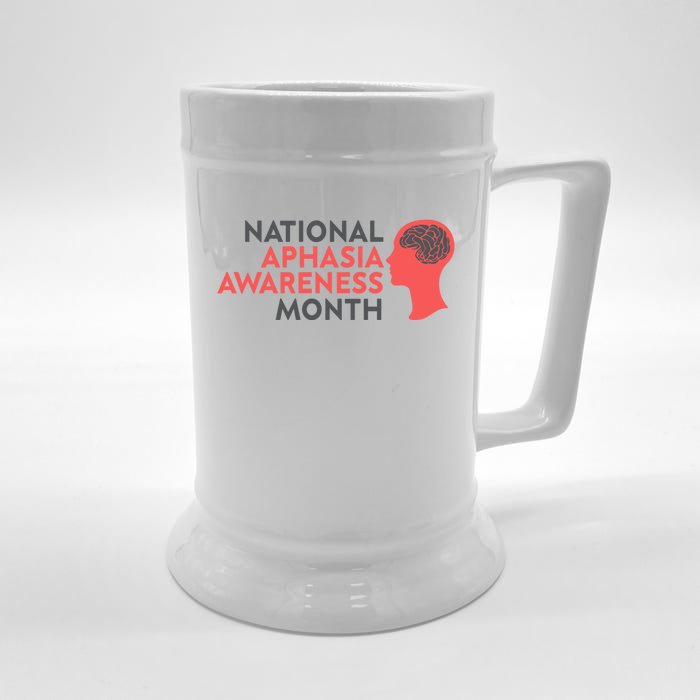 National Aphasia Awareness Month Gift Front & Back Beer Stein