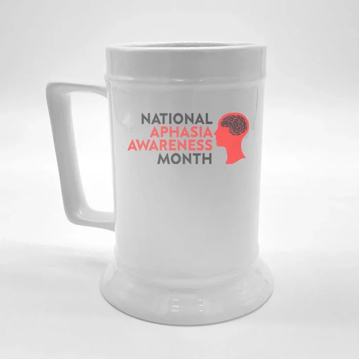 National Aphasia Awareness Month Gift Front & Back Beer Stein