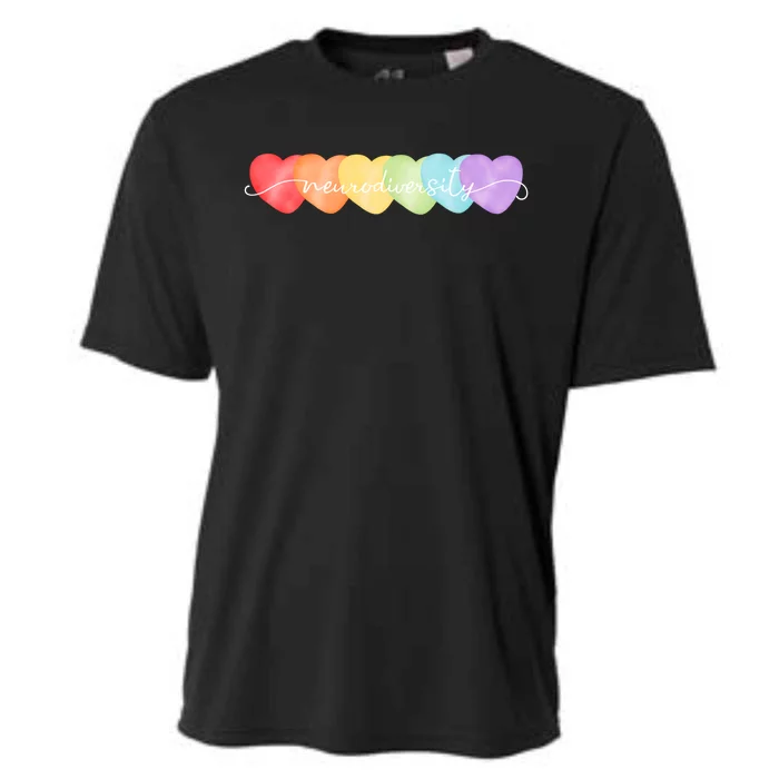 Neurodiversity Autism Awareness Hearts Cooling Performance Crew T-Shirt