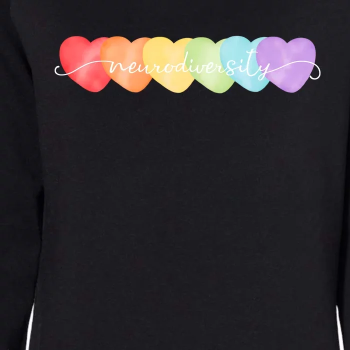 Neurodiversity Autism Awareness Hearts Womens California Wash Sweatshirt