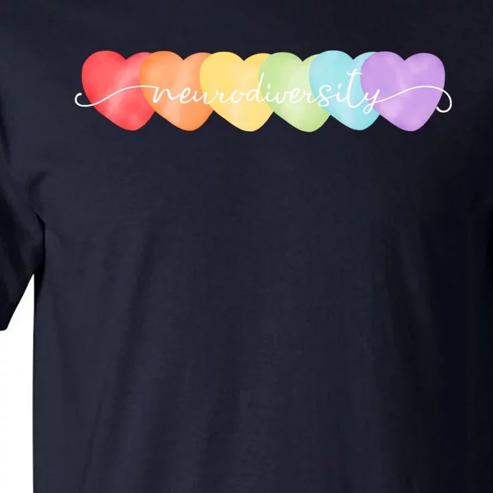 Neurodiversity Autism Awareness Hearts Tall T-Shirt