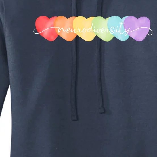 Neurodiversity Autism Awareness Hearts Women's Pullover Hoodie