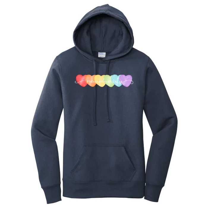 Neurodiversity Autism Awareness Hearts Women's Pullover Hoodie