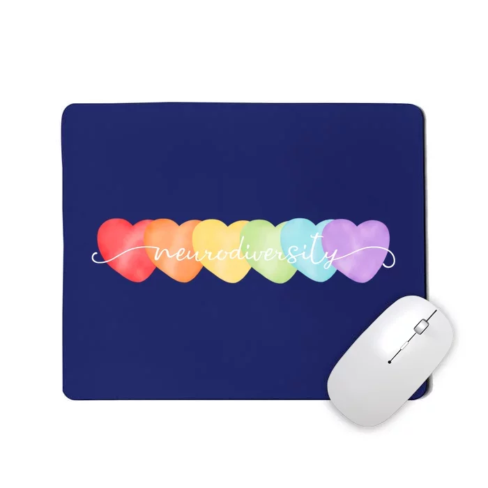 Neurodiversity Autism Awareness Hearts Mousepad