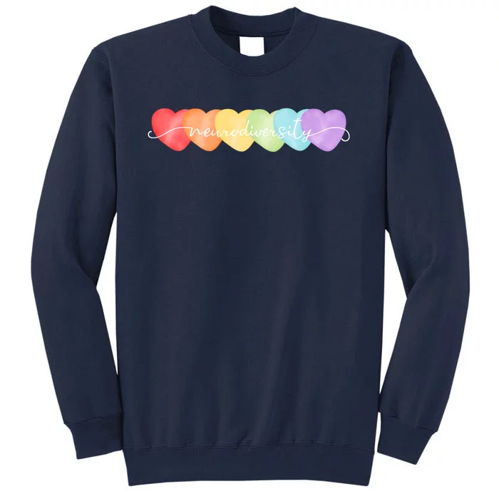 Neurodiversity Autism Awareness Hearts Tall Sweatshirt