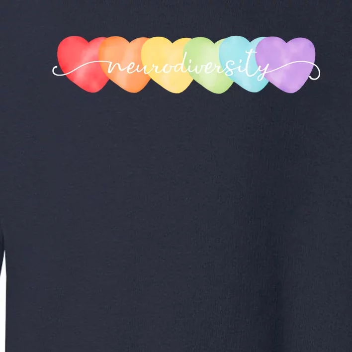 Neurodiversity Autism Awareness Hearts Toddler Sweatshirt