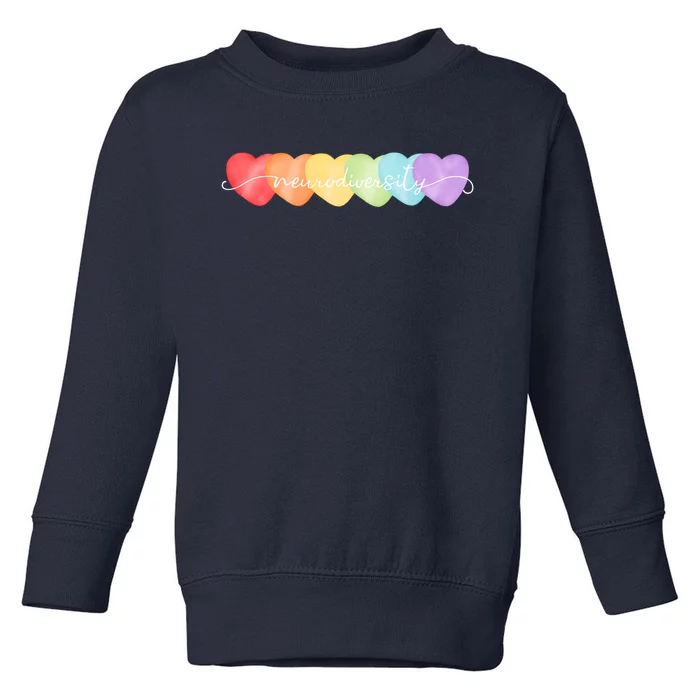 Neurodiversity Autism Awareness Hearts Toddler Sweatshirt