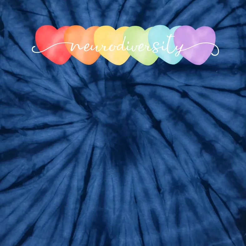 Neurodiversity Autism Awareness Hearts Tie-Dye T-Shirt