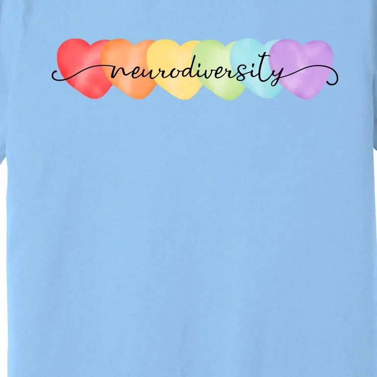 Neurodiversity Autism Awareness Hearts Premium T-Shirt