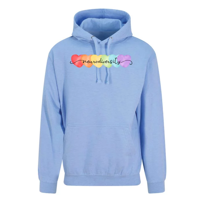 Neurodiversity Autism Awareness Hearts Unisex Surf Hoodie