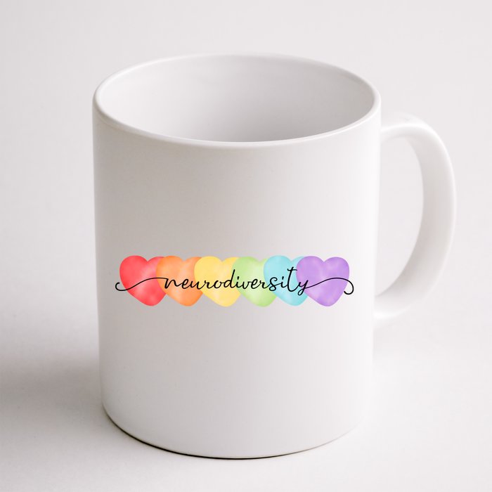 Neurodiversity Autism Awareness Hearts Front & Back Coffee Mug