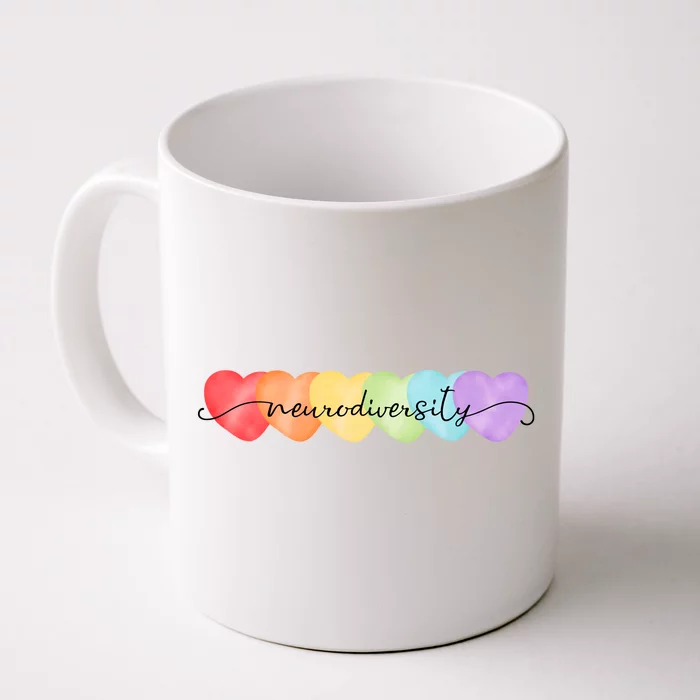 Neurodiversity Autism Awareness Hearts Front & Back Coffee Mug