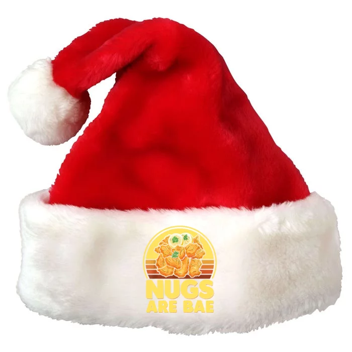 Nugs Are Bae Funny Nugs Lovers Fast Food Junk Food Lovers Premium Christmas Santa Hat