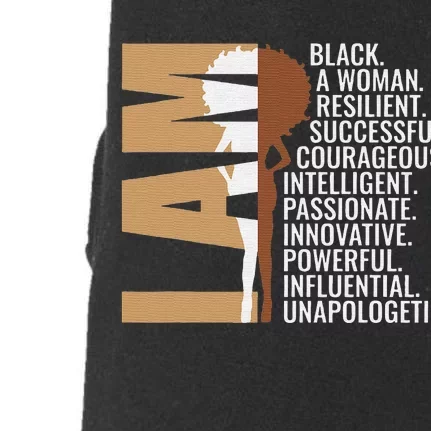 Never Apologize Black History Month BLM Melanin Pride Afro Doggie 3-End Fleece Hoodie