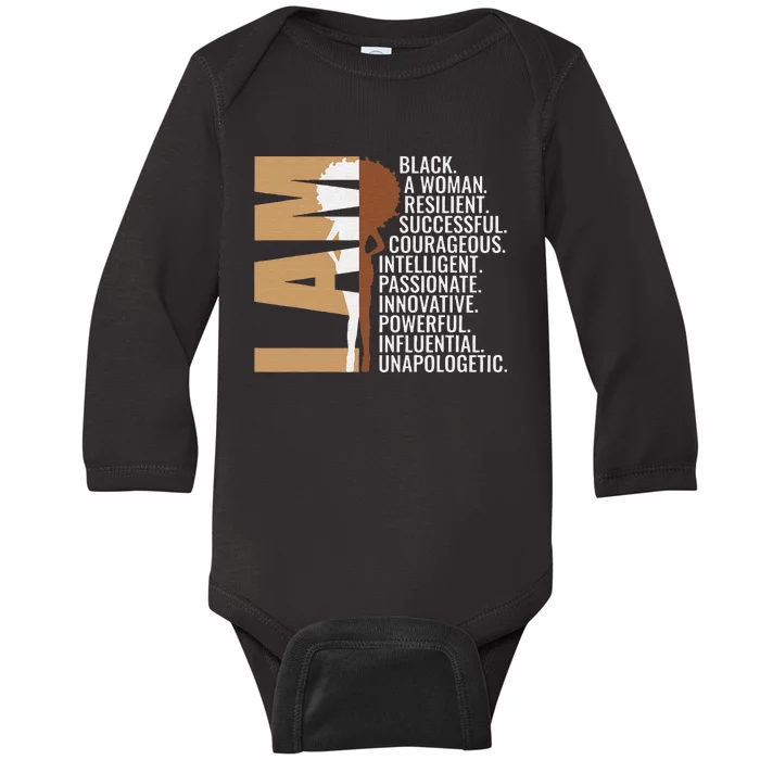 Never Apologize Black History Month BLM Melanin Pride Afro Baby Long Sleeve Bodysuit