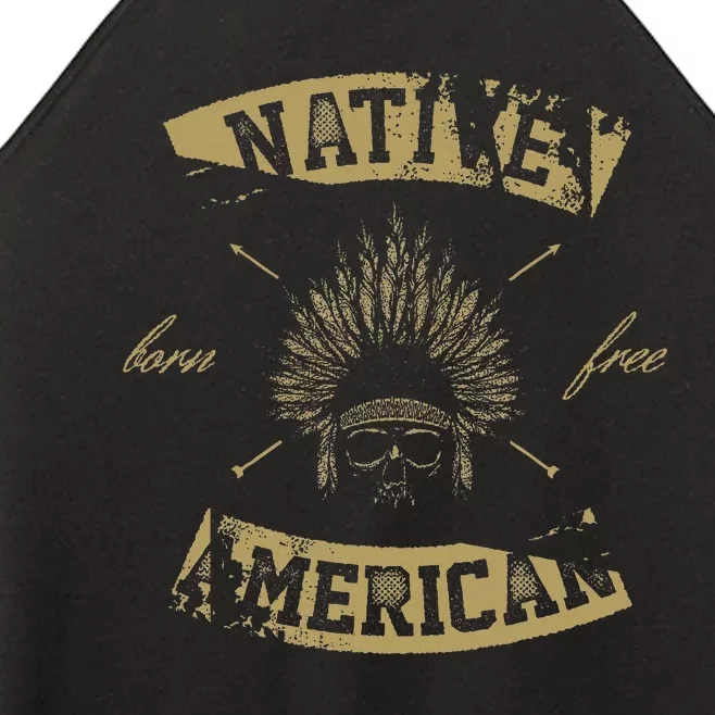 Native American Born Free Women’s Perfect Tri Rocker Tank