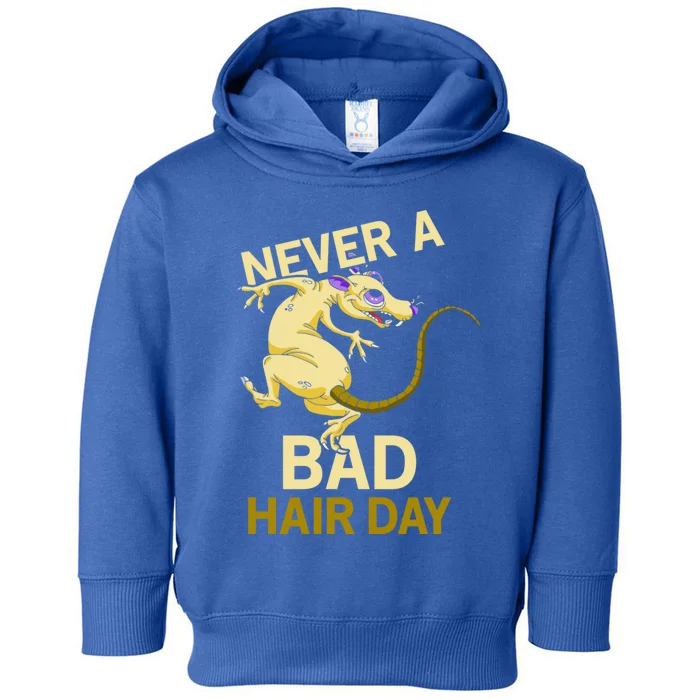 Never A Bad Hair Day Gift Hairless Rats Gift Toddler Hoodie