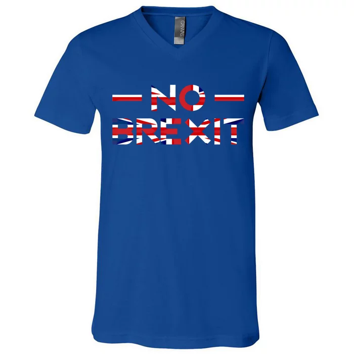 No Anti Brexit England Uk United Kingdom Europe Eu Exit Gift Cool Gift V-Neck T-Shirt