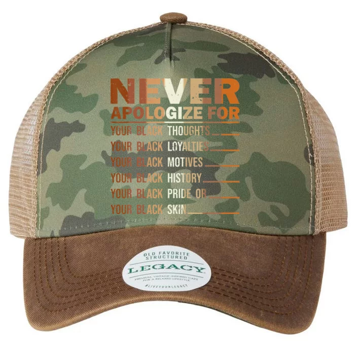 Never Apologize Black History Month BLM Melanin Pride Afro Legacy Tie Dye Trucker Hat