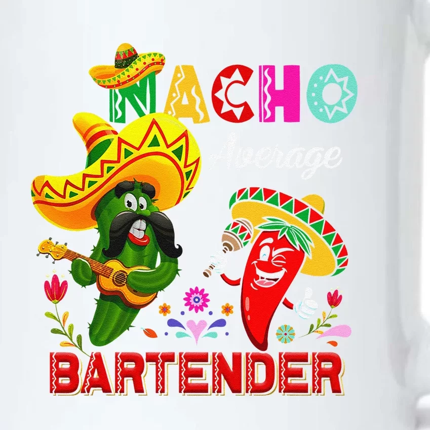 Nacho Average Bartender Funny Cactus Chili Sombrero Singing Black Color Changing Mug