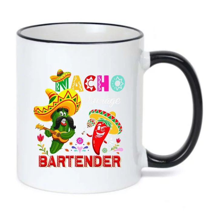 Nacho Average Bartender Funny Cactus Chili Sombrero Singing Black Color Changing Mug