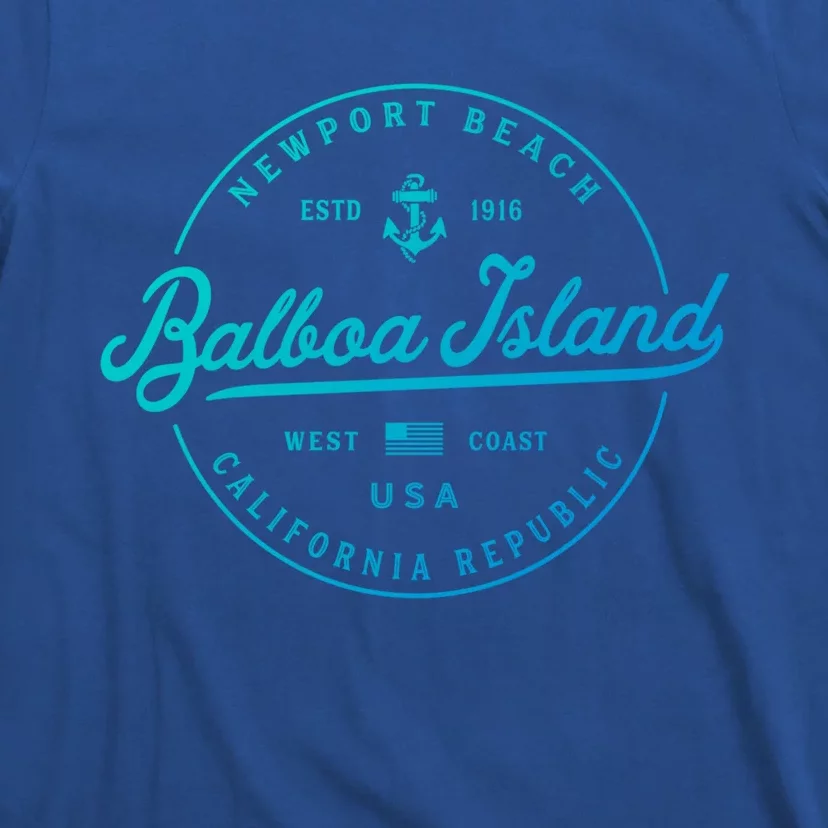 Nautical Anchor Balboa Island California Travel Vacation Gift T-Shirt