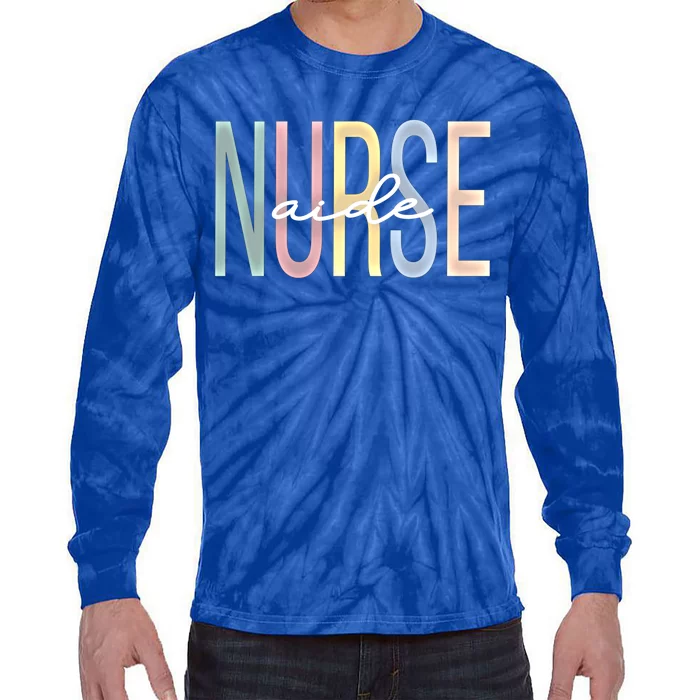 Nurse Aide Boho Nursing Aide Meaningful Gift Tie-Dye Long Sleeve Shirt