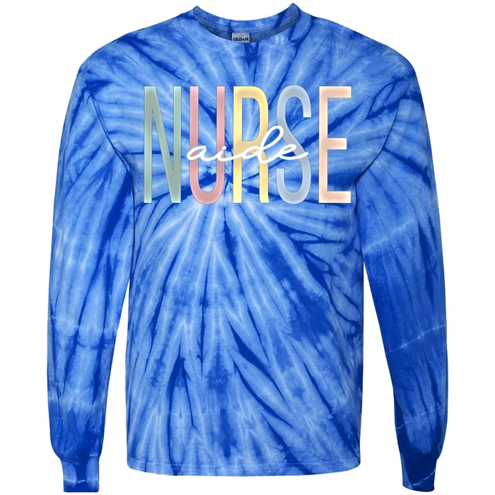 Nurse Aide Boho Nursing Aide Meaningful Gift Tie-Dye Long Sleeve Shirt