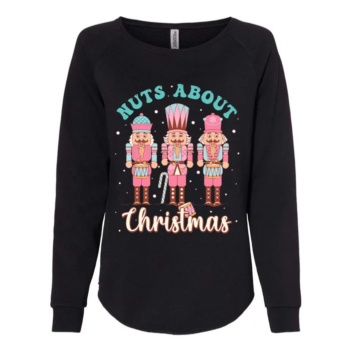 Nuts About Christmas Funny Pastel Christmas Nutcracker Doll Womens California Wash Sweatshirt