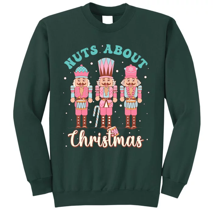 Nuts About Christmas Funny Pastel Christmas Nutcracker Doll Tall Sweatshirt