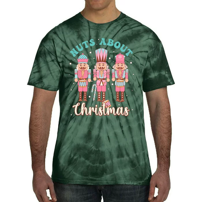 Nuts About Christmas Funny Pastel Christmas Nutcracker Doll Tie-Dye T-Shirt