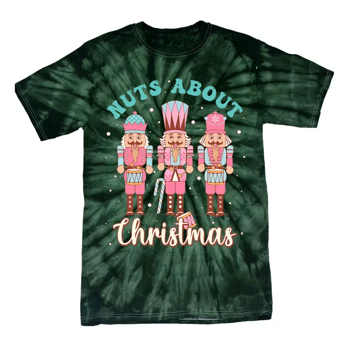 Nuts About Christmas Funny Pastel Christmas Nutcracker Doll Tie-Dye T-Shirt