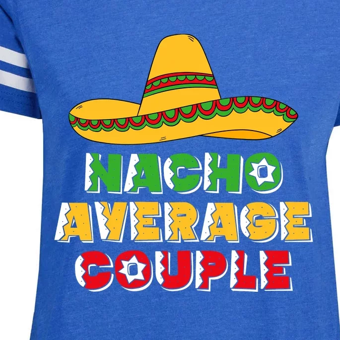 Nacho Average Couple Costume Mexican Couple Cinco De Mayo Enza Ladies Jersey Football T-Shirt