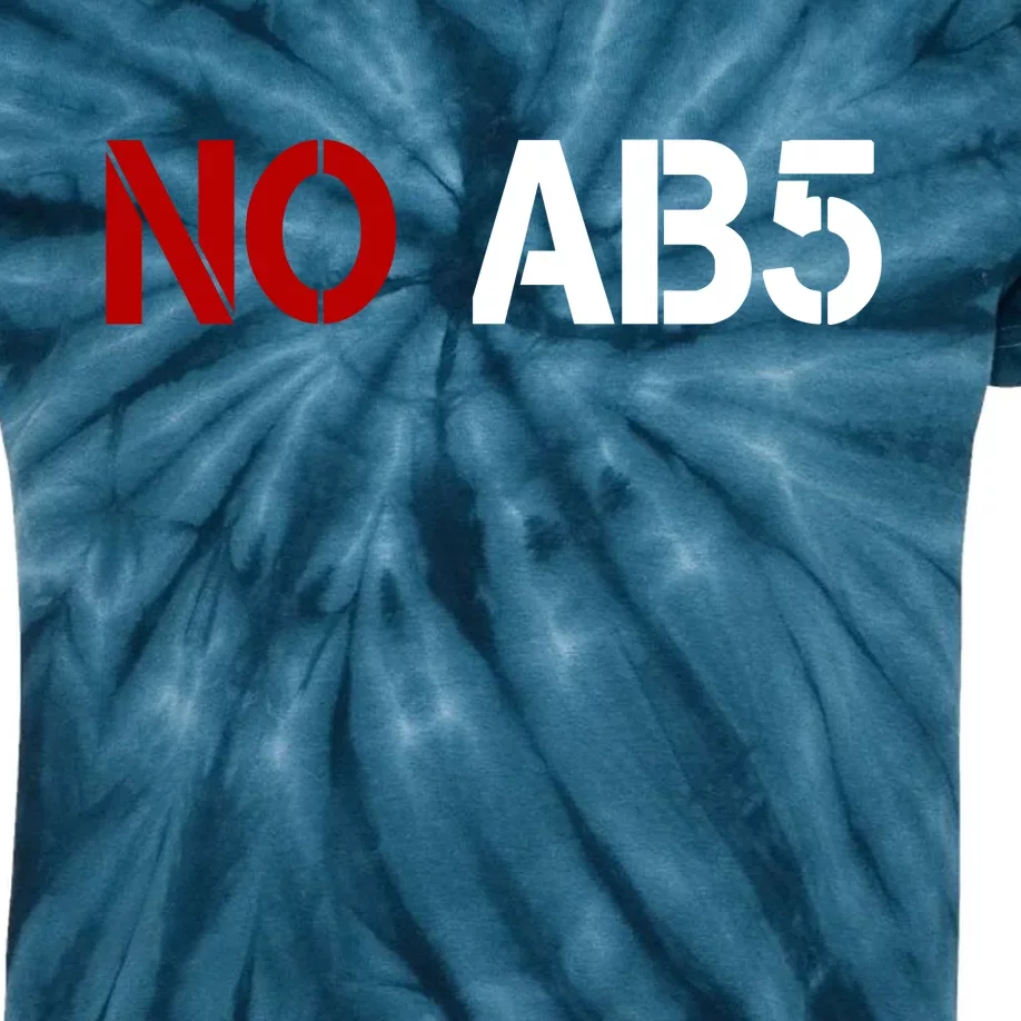 No AB5 California Truckers Protest Kids Tie-Dye T-Shirt