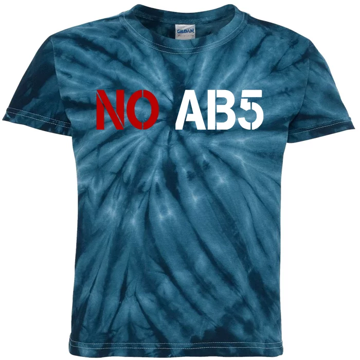 No AB5 California Truckers Protest Kids Tie-Dye T-Shirt