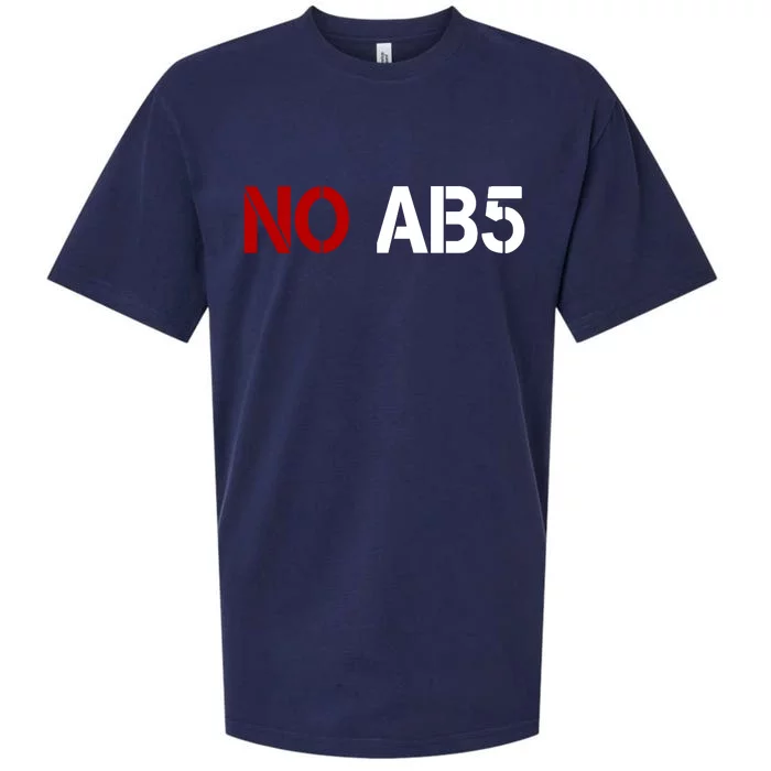 No AB5 California Truckers Protest Sueded Cloud Jersey T-Shirt