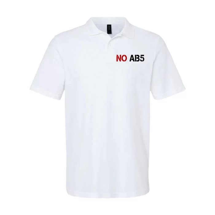 No AB5 California Truckers Protest Softstyle Adult Sport Polo