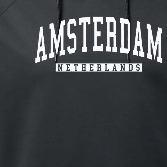 Netherlands Amsterdam City Performance Fleece Hoodie