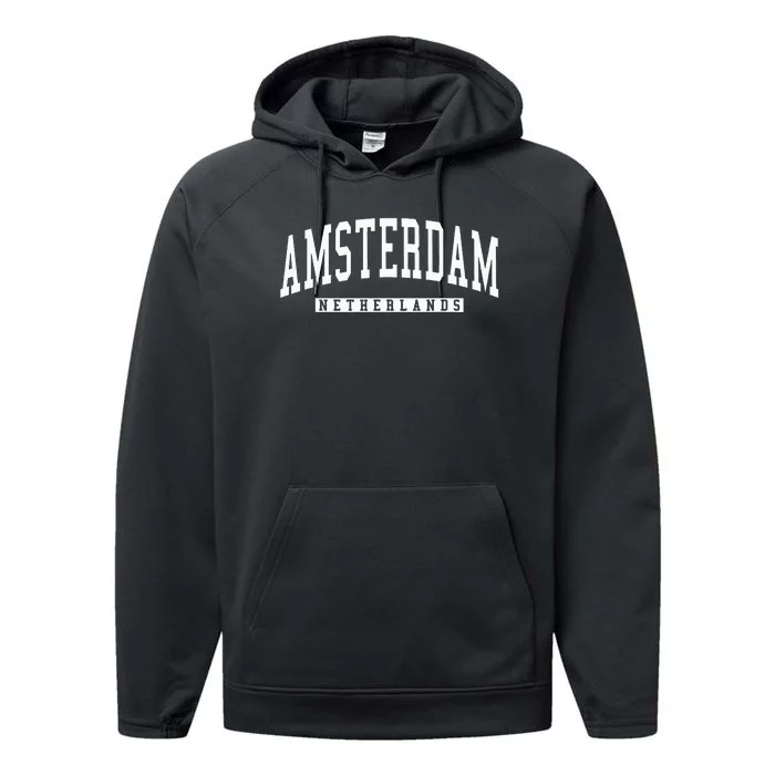 Netherlands Amsterdam City Performance Fleece Hoodie