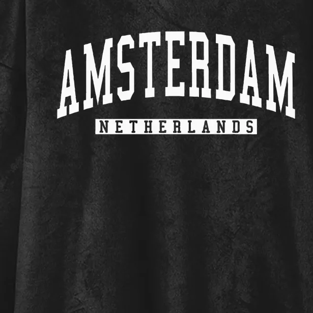 Netherlands Amsterdam City Hooded Wearable Blanket