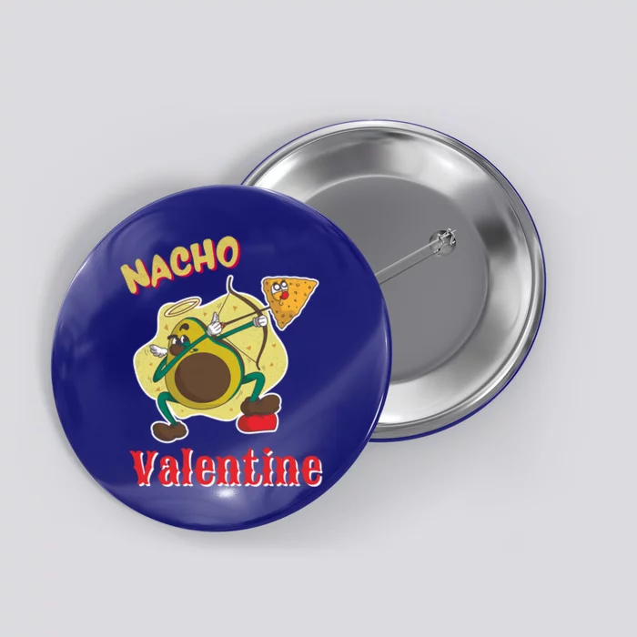 Nachogiftvalentine Avocado Cupid Nacho Chip Salsa Food Lover Gift Button