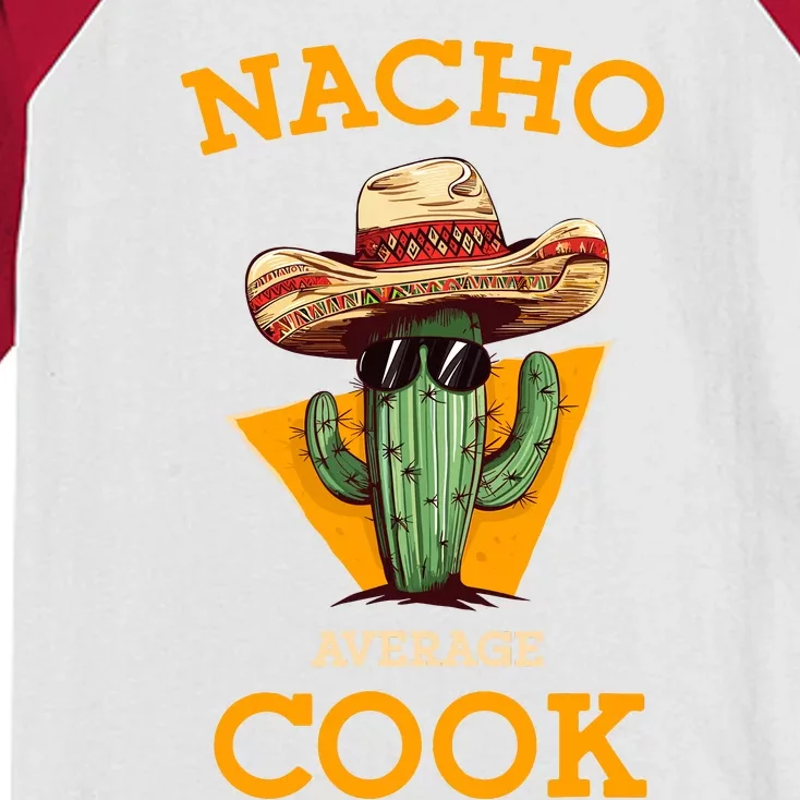 Nacho Average Cook Funny Mexican Chef Joke Cindo De Mayo Kids Colorblock Raglan Jersey