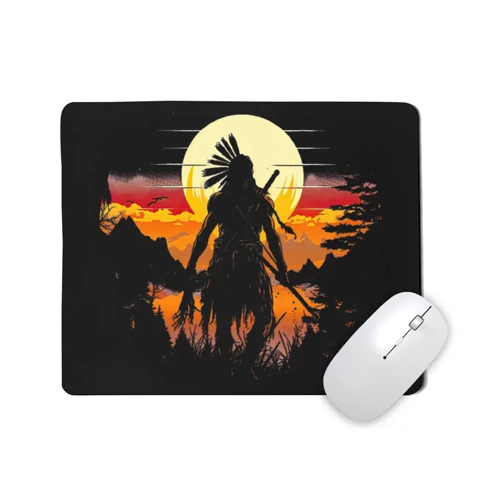 Native American Chief Tribes Culture Sacred Sioux Mousepad