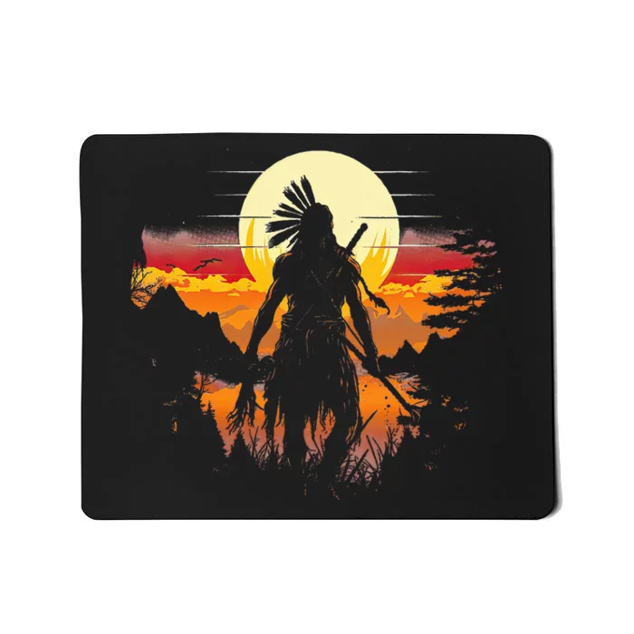 Native American Chief Tribes Culture Sacred Sioux Mousepad