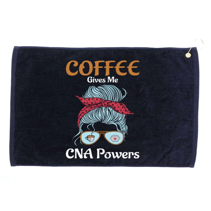 Nurse Aide Coffee Gives Me Cna Powers Healthcare Worker Gift Grommeted Golf Towel