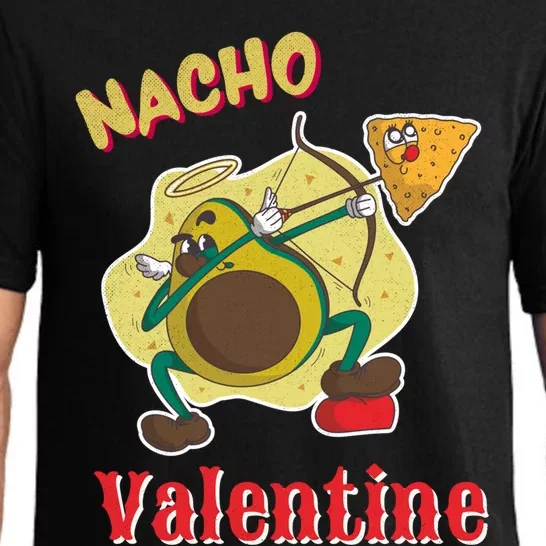 Nachogiftvalentine Avocado Cupid Nacho Chip Salsa Food Lover Gift Pajama Set